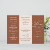 書道モダンテラコッタボホ結婚式 プログラム (スタンド正面)