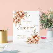 書道モダンテラコッタ婚約パーティ アクリルサイン