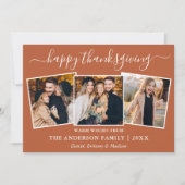 書道モダンテラコッタ感謝祭3枚 シーズンカード (正面)