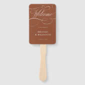 書道モダンテラコッタ結婚のタイムライン ハンドファン (正面)