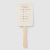 書道モダンテラコッタ結婚のタイムライン ハンドファン (裏面)