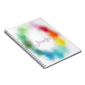 書道モダンテンプレートエレガントカラフル ノートブック (右側)