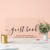書道モダンデザインゲストブックサイン アクリルサイン (ウェディング)