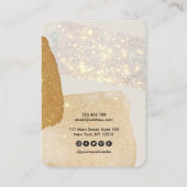 書道モダンネックレスイヤリング金ゴールド事業 名刺 (裏面)