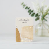 書道モダンネックレスイヤリング金ゴールド事業 名刺 (スタンド正面)