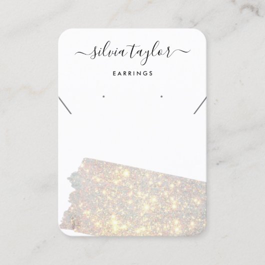 書道モダンネックレスイヤリング金ゴールド 名刺 (正面)