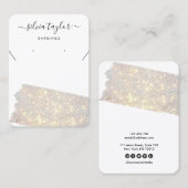 書道モダンネックレスイヤリング金ゴールド 名刺 (正面/裏面)