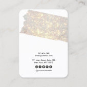 書道モダンネックレスイヤリング金ゴールド 名刺 (裏面)