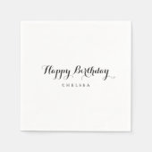書道モダンハッピーバースデー スタンダードカクテルナプキン (正面)
