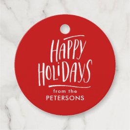 書道モダンハッピーホリデー フェイバータグ