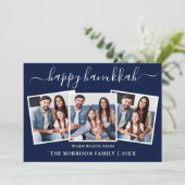 書道モダンハヌカー青ストライプい写真3 シーズンカード (スタンド正面)