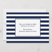 書道モダンハヌカー青ストライプい写真3 シーズンカード (裏面)