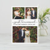 書道モダンハートス結婚クリプトの3枚の写真 案内状 (スタンド正面)