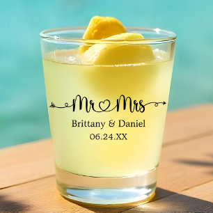書道モダンハートミセス結婚ズ ショットグラス