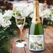 書道モダンハートミセス結婚ズ スパークリングワインラベル