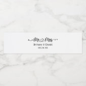 書道モダンハートミセス結婚ズ ペットボトルラベル (シングルラベル)