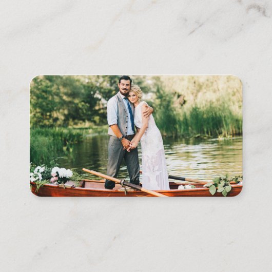 書道モダンハート結婚のWebサイトQR写真 エンクロージャーカード (裏面)