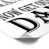 書道モダンバスルーム結婚のサインプリント ポスター (角)