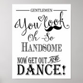 書道モダンバスルーム結婚のサインプリント ポスター (正面)