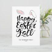 書道モダンバニー耳ハッピーイースターオール シーズンカード (スタンド正面)