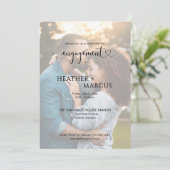 書道モダンフォトオーバーレイ婚約 招待状 (スタンド正面)