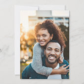 書道モダンフォトオーバーレイ婚約 招待状 (裏面)