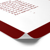 書道モダンフォントDIY色座図 ポスター (角)