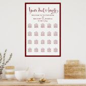 書道モダンフォントDIY色座図 ポスター (キッチン)