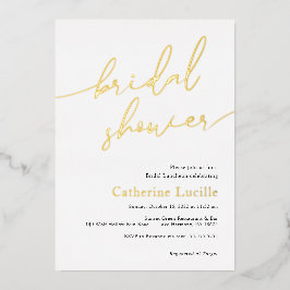 書道モダンブライダルシャワー箔招待状 箔招待状