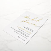 書道モダンブライダルシャワー箔招待状 箔招待状 (回転した状態)