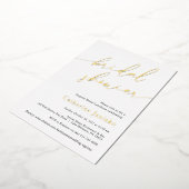 書道モダンブライダルシャワー箔招待状 箔招待状 (回転した状態)