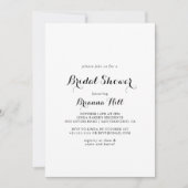 書道モダンブライダルシャワー 招待状 (正面)