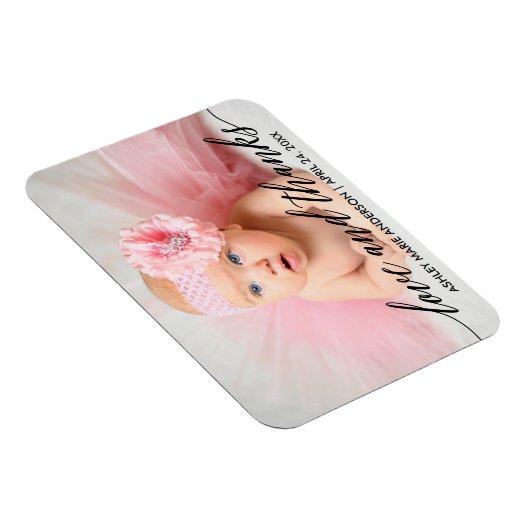 書道モダンベビー愛と写感謝してい真 マグネット (右側)