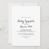 書道モダンベビー散水 招待状 (正面)