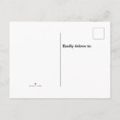 書道モダンベビー誕生写真ありがとう 案内ポストカード (裏面)