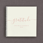 書道モダンミニマルピンク感謝ジャーナル ノートブック