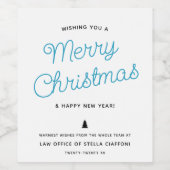 書道モダンメリークリスマス事業 ワインラベル (シングルラベル)