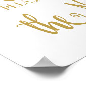 書道モダンメンズバスルーム標識プリント ポスター (角)