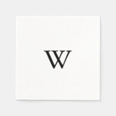 書道モダンモノグラム結婚ナプキン スタンダードカクテルナプキン (正面)