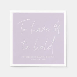 書道モダンラベンダーパープル結婚ズ スタンダードカクテルナプキン