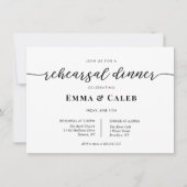 書道モダンリハーサルのディナー招待 招待状 (正面)