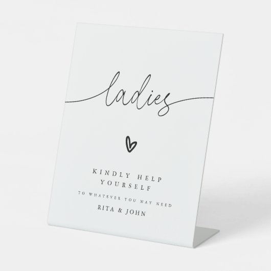 書道モダンレディースバスルーム結婚のサイン 台座サイン (正面)