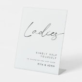 書道モダンレディースバスルーム結婚のサイン 台座サイン (正面)