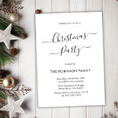 書道モダン休日クリスマスパーティー 招待状