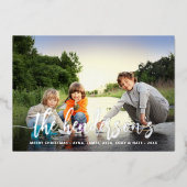 書道モダン写独身の真 箔シーズンカード (正面)