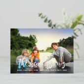 書道モダン写独身の真 箔シーズンカード (立ち正面)