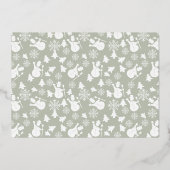 書道モダン写独身の真 箔シーズンカード (裏面)