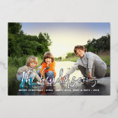 書道モダン写独身の真 箔シーズンカード (正面)