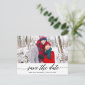 書道モダン写真の日付を保存 ポストカード (スタンド正面)