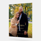 書道モダン写真へようこそ アクリルサイン (傾斜)